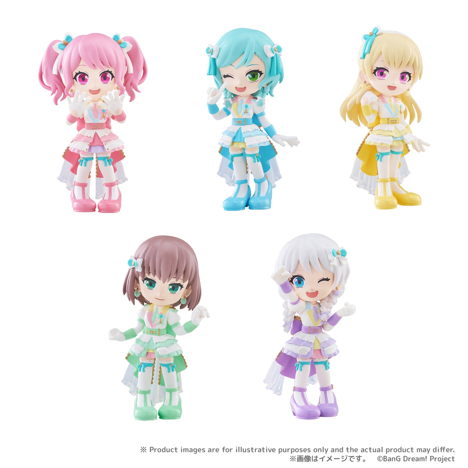 BanG Dream! PalVerse Figures - Pastel Palette Complete Set of 5