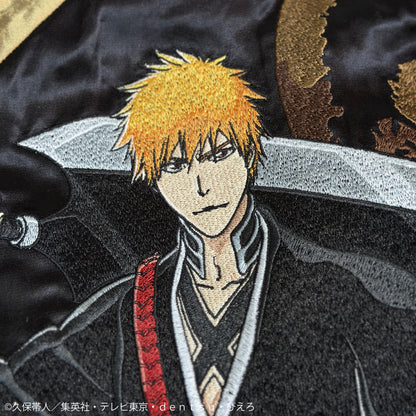 Bleach x Karakuri Tamashii - Reversible Embroidered Sukajan Jacket Ichigo Kurosaki