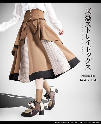 Bungo Stray Dogs x MAYLA Fashion Collection - Osamu Dazai Brown Iconic Skirt
