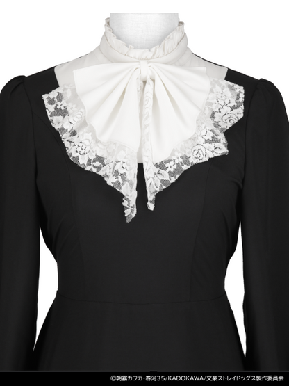 Bungo Stray Dogs x Qooza Collaboration - Akutagawa Ryunosuke Frill Dress [Pre-Order Jul 2026]