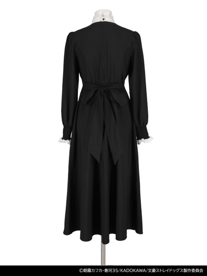 Bungo Stray Dogs x Qooza Collaboration - Akutagawa Ryunosuke Frill Dress [Pre-Order Jul 2026]