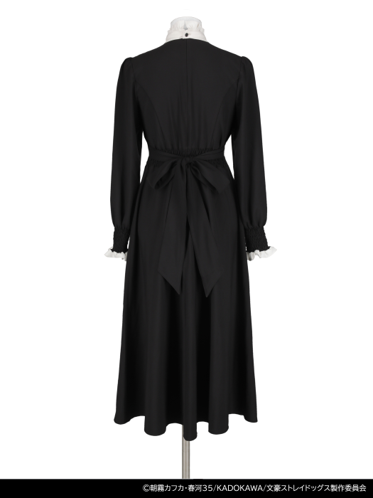 Bungo Stray Dogs x Qooza Collaboration - Akutagawa Ryunosuke Frill Dress [Pre-Order Jul 2026]