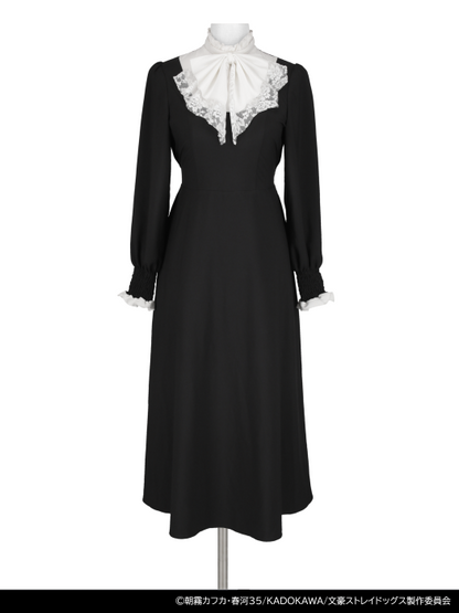 Bungo Stray Dogs x Qooza Collaboration - Akutagawa Ryunosuke Frill Dress [Pre-Order Jul 2026]