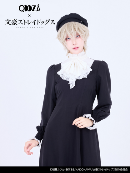 Bungo Stray Dogs x Qooza Collaboration - Akutagawa Ryunosuke Frill Dress [Pre-Order Jul 2026]