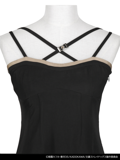 Bungo Stray Dogs x Qooza Collaboration - Nakahara Chuuya Cross Camisole Dress [Pre-Order Jul 2026]