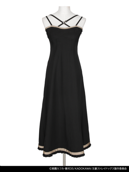 Bungo Stray Dogs x Qooza Collaboration - Nakahara Chuuya Cross Camisole Dress [Pre-Order Jul 2026]