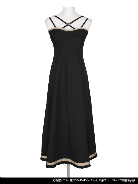 Bungo Stray Dogs x Qooza Collaboration - Nakahara Chuuya Cross Camisole Dress [Pre-Order Jul 2026]