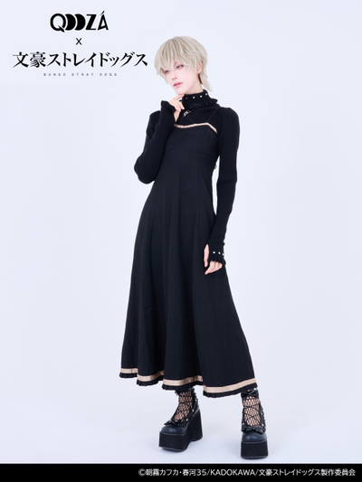 Bungo Stray Dogs x Qooza Collaboration - Nakahara Chuuya Cross Camisole Dress [Pre-Order Jul 2026]
