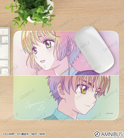 Cardcaptor Sakura Clear Card Ani-Art - Sakura Kinomoto & Syaoran Li Clear Label Mouse Pad