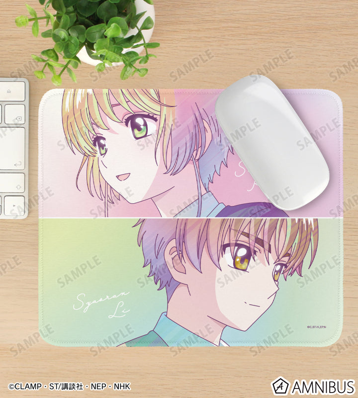 Cardcaptor Sakura Clear Card Ani-Art - Sakura Kinomoto & Syaoran Li Clear Label Mouse Pad