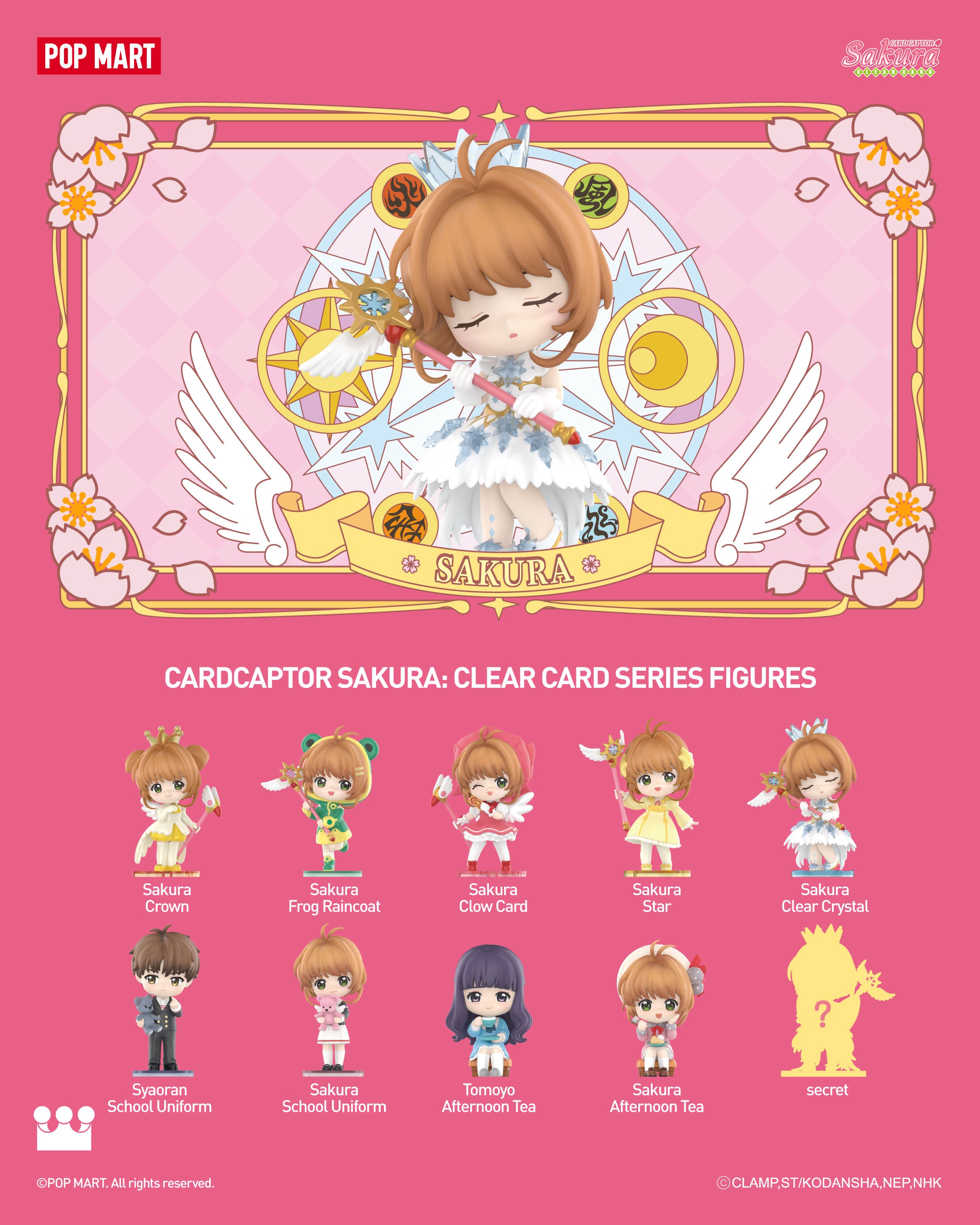 Cardcaptor Sakura  Popmart - Cardcaptor Sakura Clear Card Series Set of 9 Types