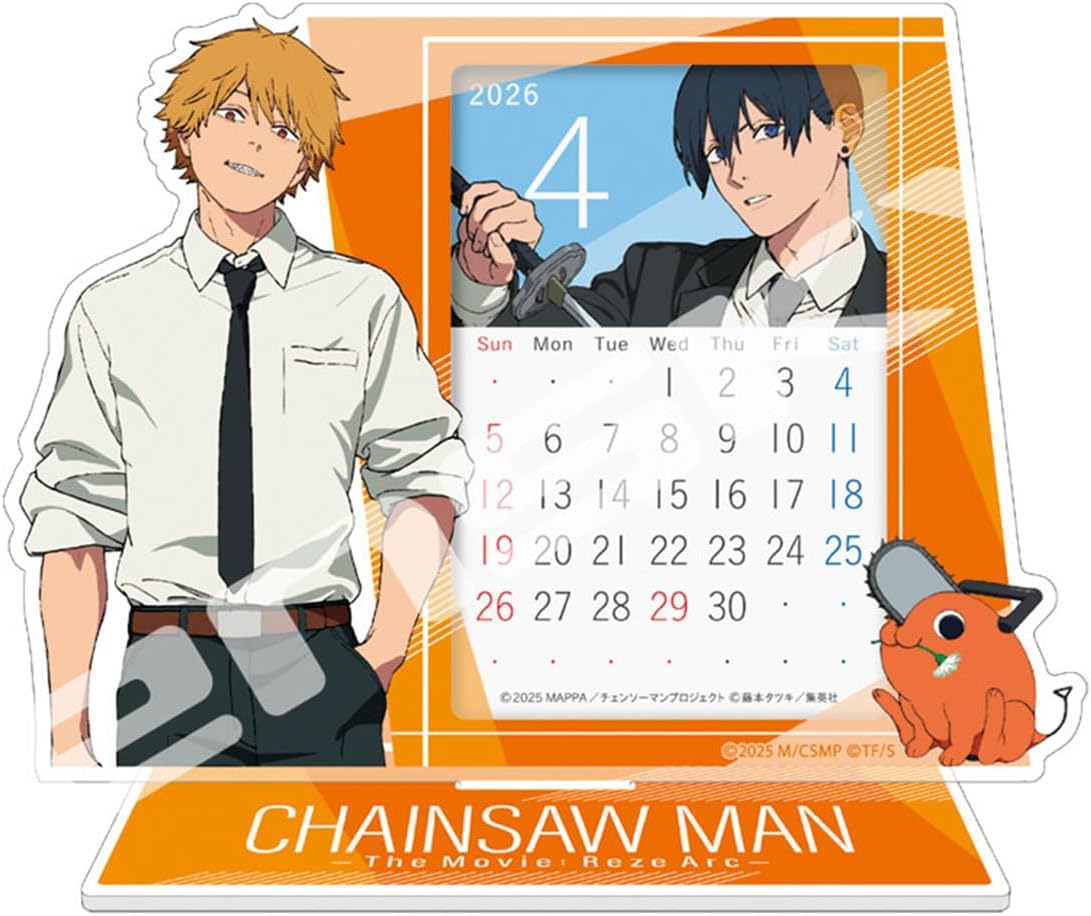 Chainsaw Man - 2026 Acrylic Stand Tabletop Calendar