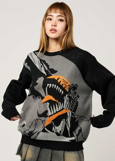 Chainsaw Man X Graniph Fashion Collection - Chainsaw Man Shout Jacquard Knit [Pre-Order Dec 2025]