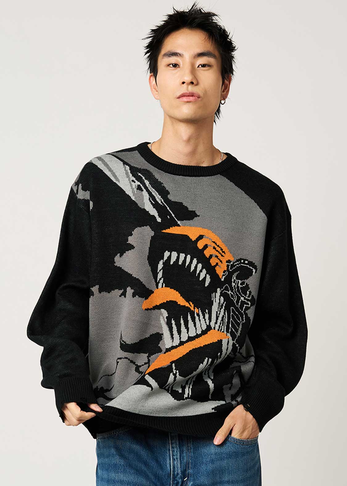 Chainsaw Man X Graniph Fashion Collection - Chainsaw Man Shout Jacquard Knit [Pre-Order Dec 2025]