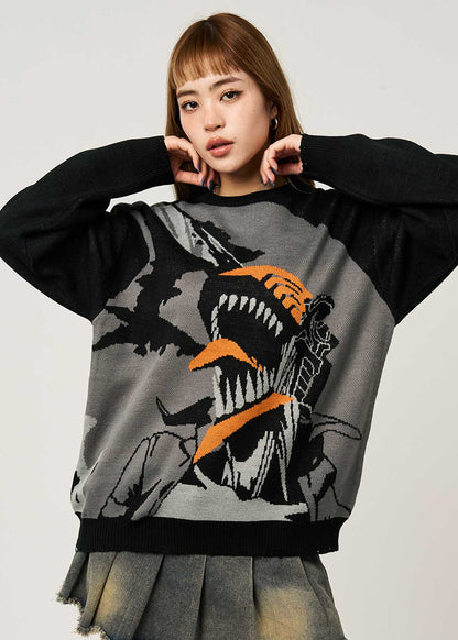 Chainsaw Man X Graniph Fashion Collection - Chainsaw Man Shout Jacquard Knit [Pre-Order Dec 2025]