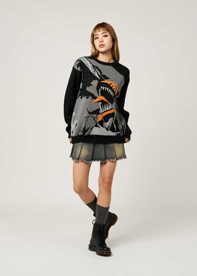Chainsaw Man X Graniph Fashion Collection - Chainsaw Man Shout Jacquard Knit [Pre-Order Dec 2025]