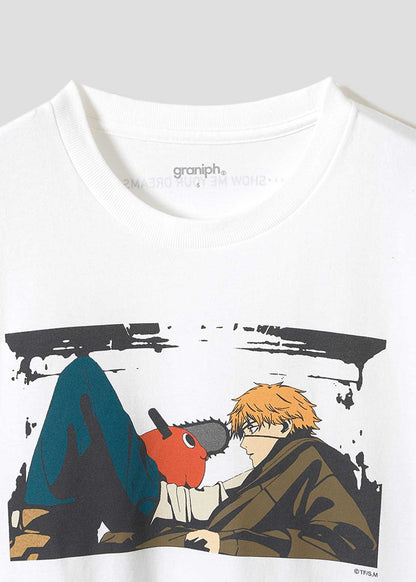 Chainsaw Man X Graniph Fashion Collection - Denji and Pochita T-shirt [Pre-order Dec 2025]