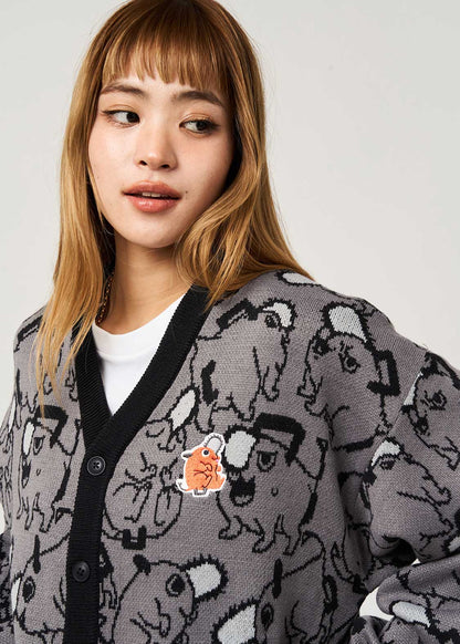 Chainsaw Man X Graniph Fashion Collection - Pochita Pattern Jacquard Cardigan [Pre-Order Dec 2025]