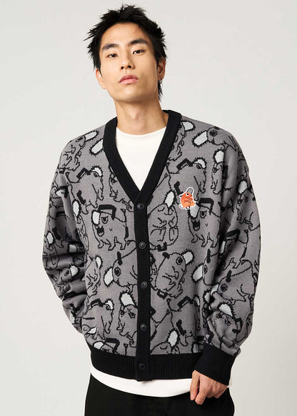 Chainsaw Man X Graniph Fashion Collection - Pochita Pattern Jacquard Cardigan [Pre-Order Dec 2025]
