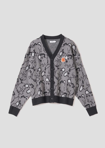 Chainsaw Man X Graniph Fashion Collection - Pochita Pattern Jacquard Cardigan [Pre-Order Dec 2025]
