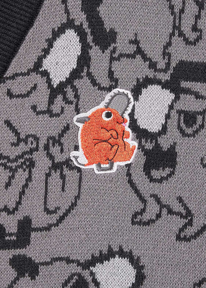 Chainsaw Man X Graniph Fashion Collection - Pochita Pattern Jacquard Cardigan [Pre-Order Dec 2025]