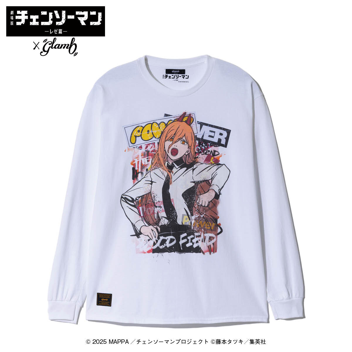 Chainsaw Man Reze Arc The Movie x Glamb - Power Cutsew White [Pre-Order December 2025]