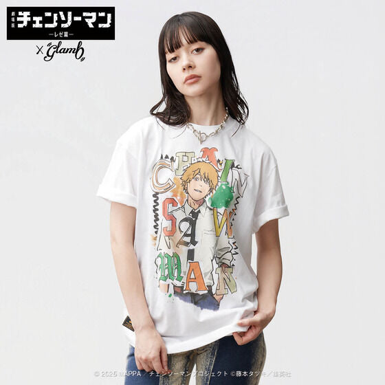 Chainsaw Man Reze Arc The Movie x glamb - Denji T-shirt II T-shirt White  [Pre-Order December 2025]