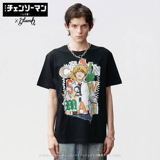 Chainsaw Man Reze Arc The Movie x glamb - Denji T-shirt II T-shirt Black [Pre-Order December 2025]