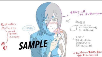 Chainsaw Man The Movie Reze Arc - Rose-Colored Flower Film Script Commemorative Postcard