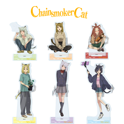 [Special Bundle] Chainsmoker Cat - Official Illustration Acrylic Stand (6 Types) [Pre-Order Sep 2026]