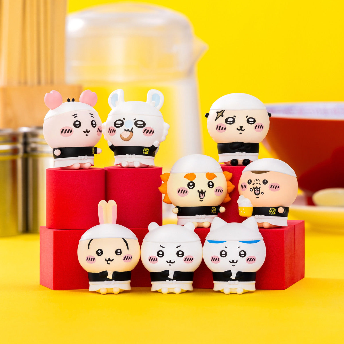 Chiikawa Mini Soft Vinyl Figure Collection - Ramen Pig Ver. Complete Set of 8 Types