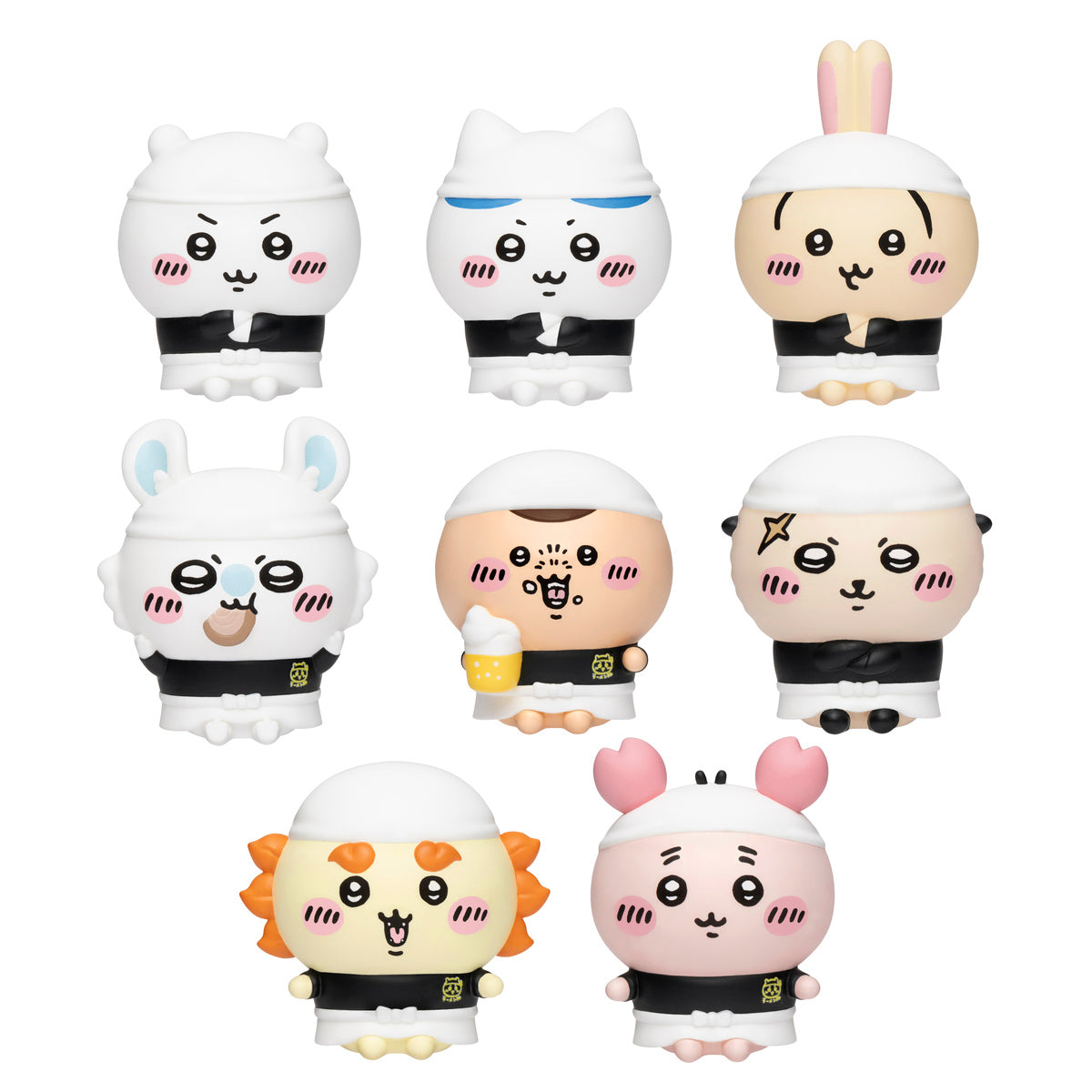 Chiikawa Mini Soft Vinyl Figure Collection - Ramen Pig Ver. Complete Set of 8 Types