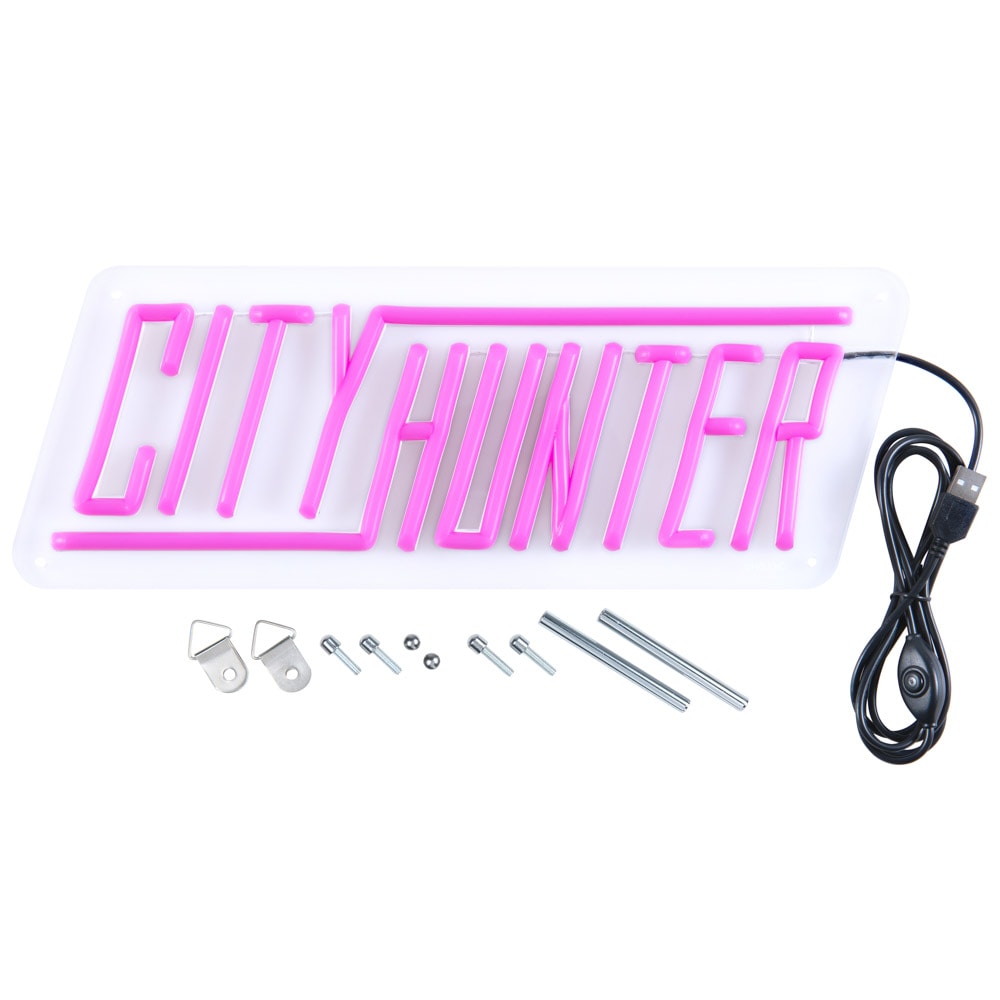 City Hunter Shinjuku City Pop Pop-Up Shop - LED Neon Sign Pink