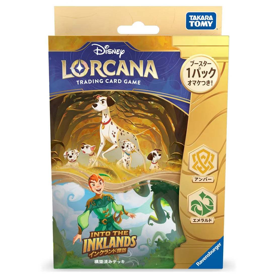 DISNEY LORCANA TCG JAPANESE VERSION - PRE-BUILT DECKY INTO THE INKLAND AMBER EMERALD