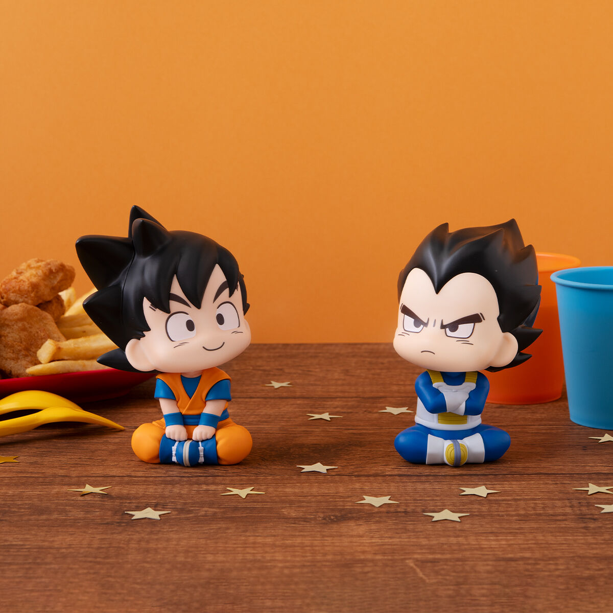 DRAGON BALL DAIMA - RUKAPPU - SON GOKU (MINI) & VEGETA (MINI) SET WITH LIMITED CUSHION