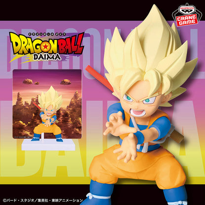 DRAGON BALL DAIMA -  Super Saiyan Son Goku (mini) figure with panel