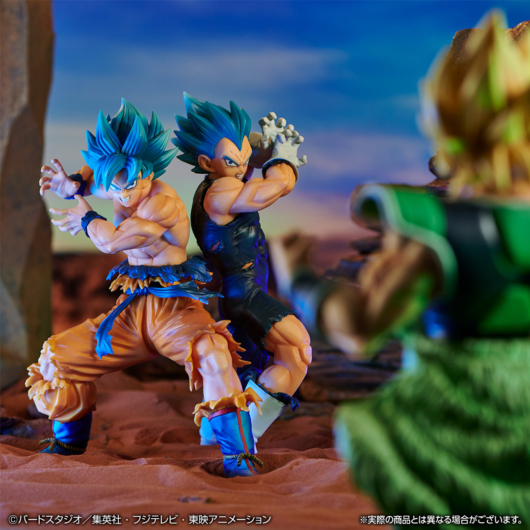 Dragon Ball vs Omnibus Super Saiyan blue Goku and popular Vegeta Masterlise Figure