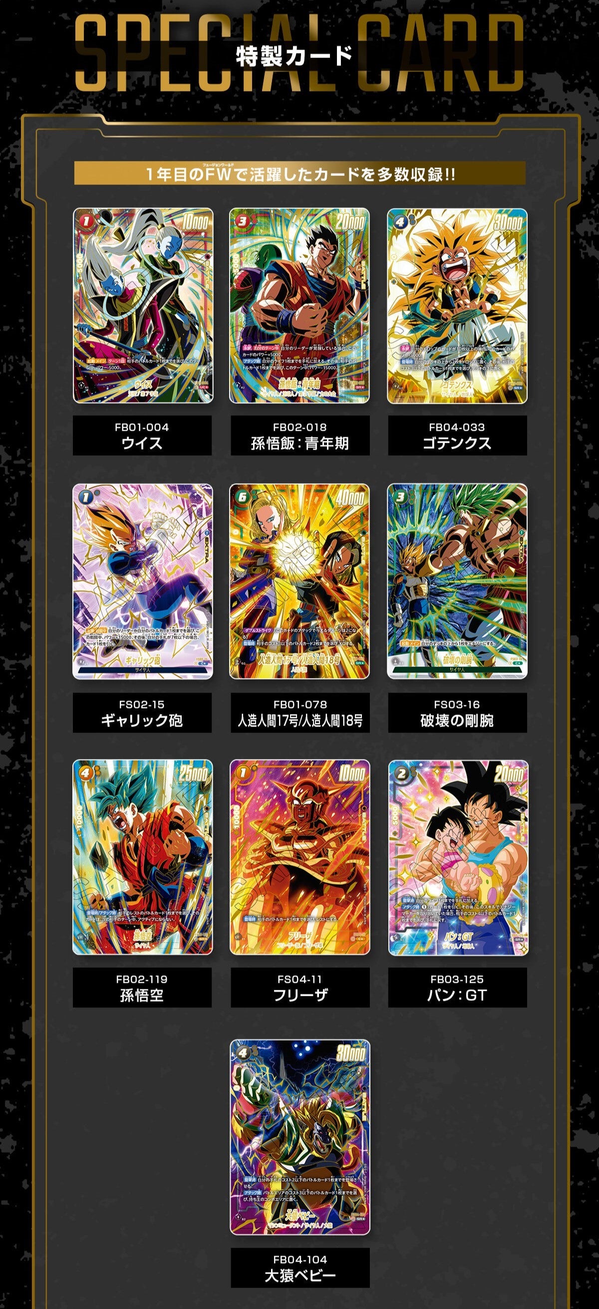 DRAGON BALL SUPER CARD GAME FUSION WORLD - 1ST ANNIVERSARY SET