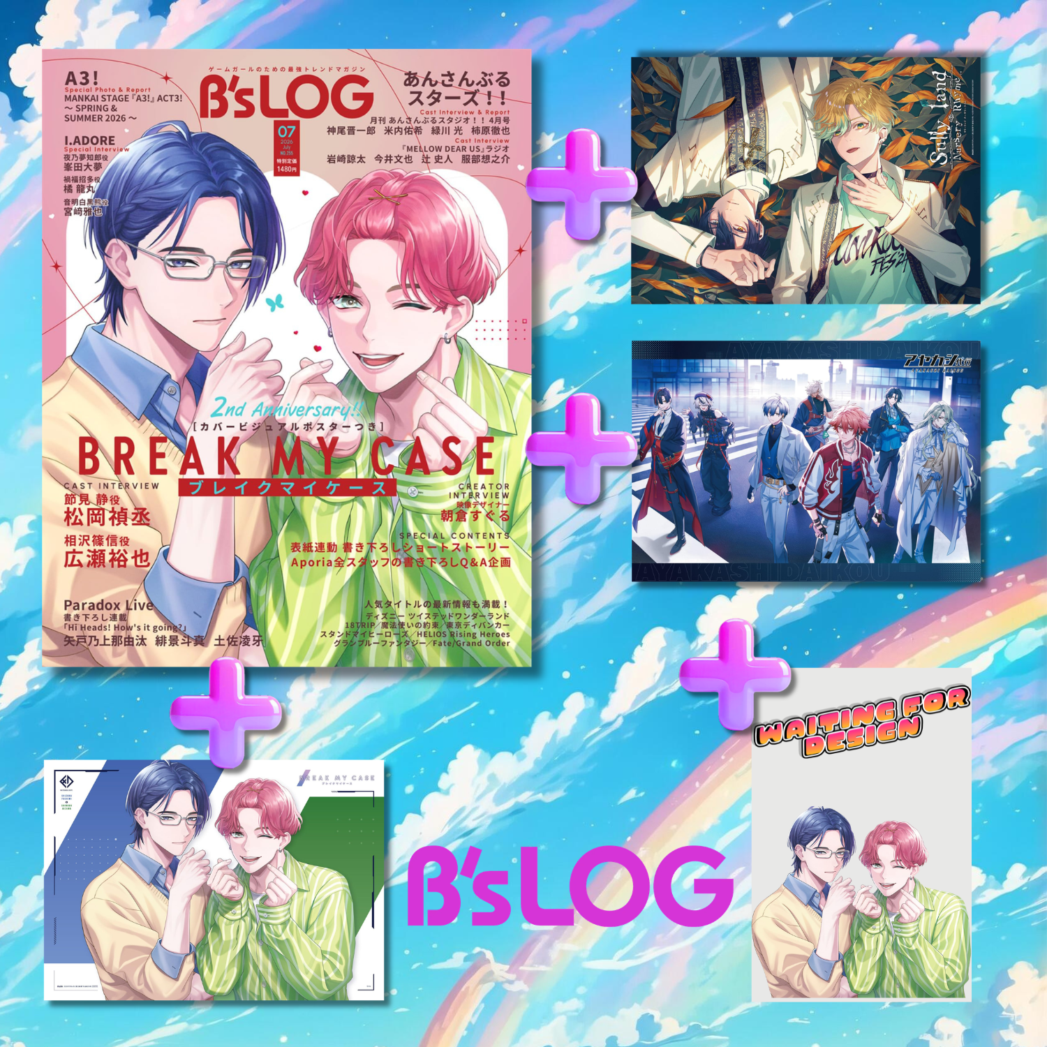 [Deluxe Pack] B's-LOG 7 2026 - Break My Case Cover + Sullyland Nursery Rhyme Back Cover + Bonus Cover Poster + Bonus Acrylic Smartphone Stand [May 24, 2026]