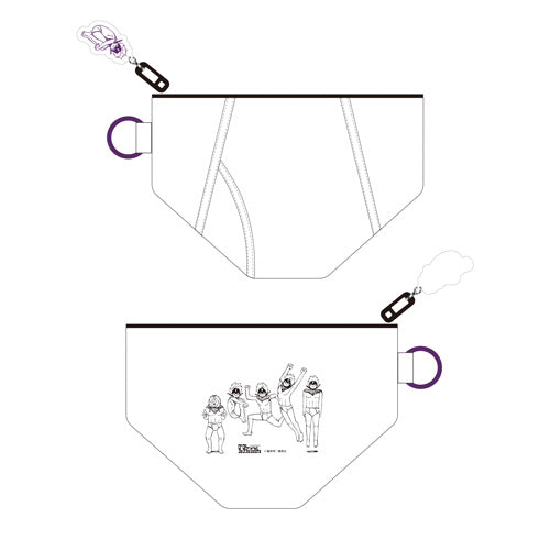 DanDaDan Exhibition - Evil Eye Brief Pouch with Acrylic Keychain