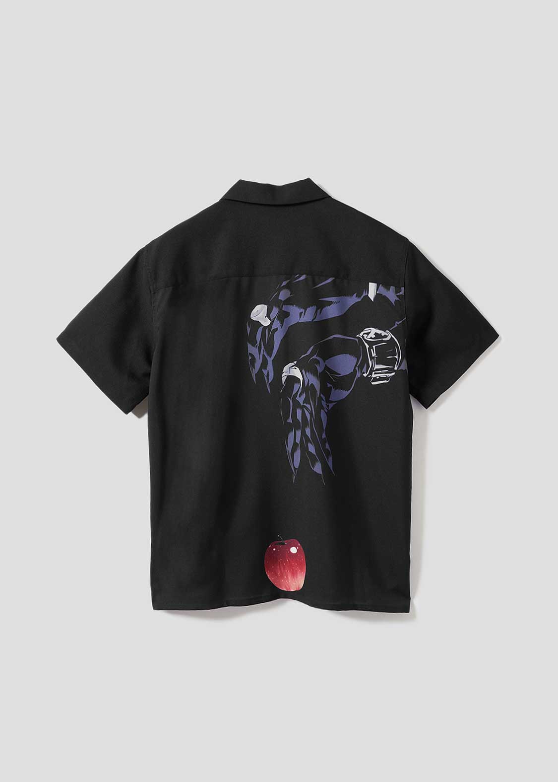 Death Note Graniph -Apple Big silhouette open collar shirt