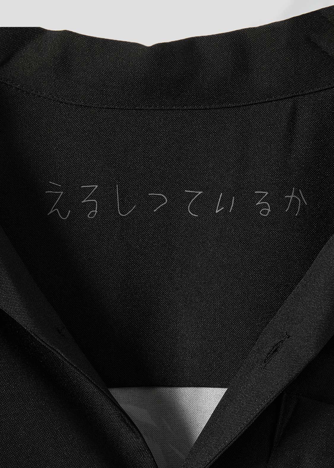 Death Note Graniph -Apple Big silhouette open collar shirt