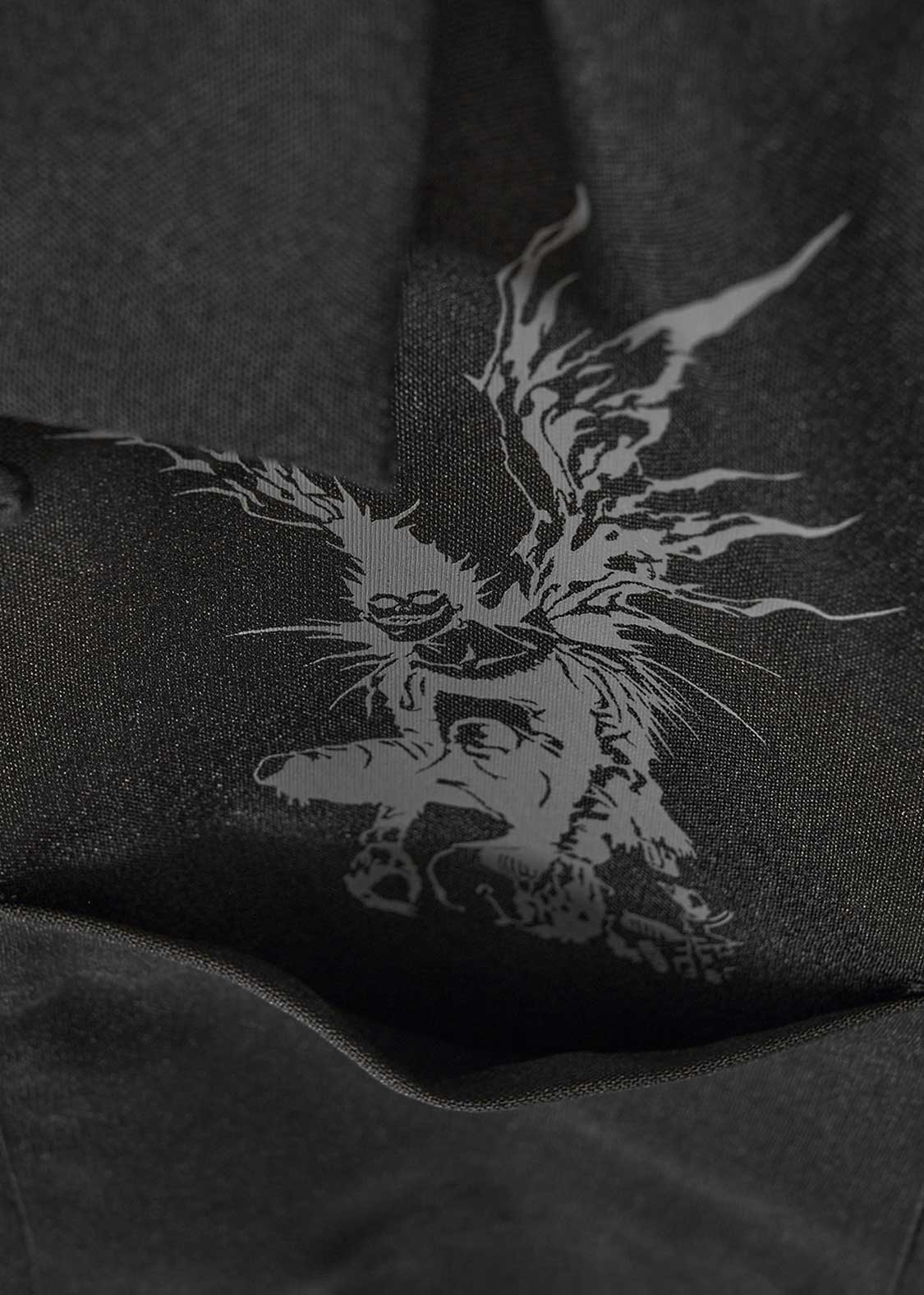 Death Note Graniph -Apple Big silhouette open collar shirt