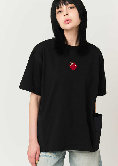 Death Note Graniph - Potato chips Side pocket big silhouette T-shirt