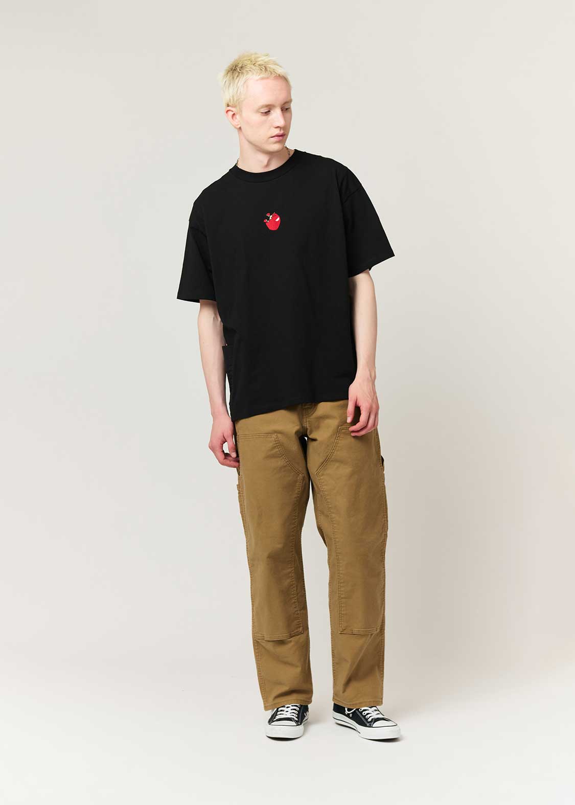 Death Note Graniph - Potato chips Side pocket big silhouette T-shirt