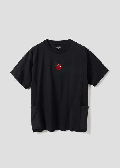 Death Note Graniph - Potato chips Side pocket big silhouette T-shirt