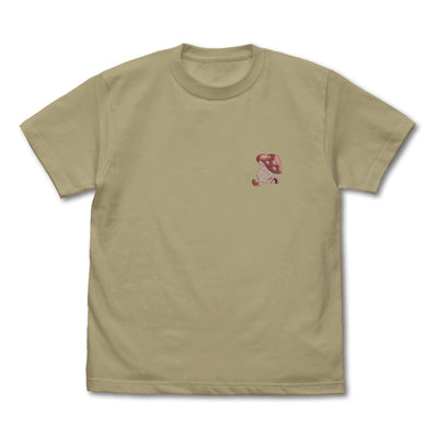 Delicious in Dungeon Khaki T-Shirt - Walking Mushroom One Point Embroidery [Pre-Order Jun 2026]