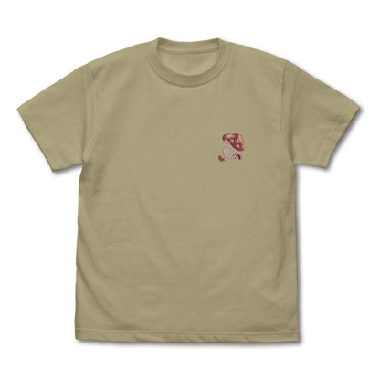 Delicious in Dungeon Khaki T-Shirt - Walking Mushroom One Point Embroidery [Pre-Order Jun 2026]