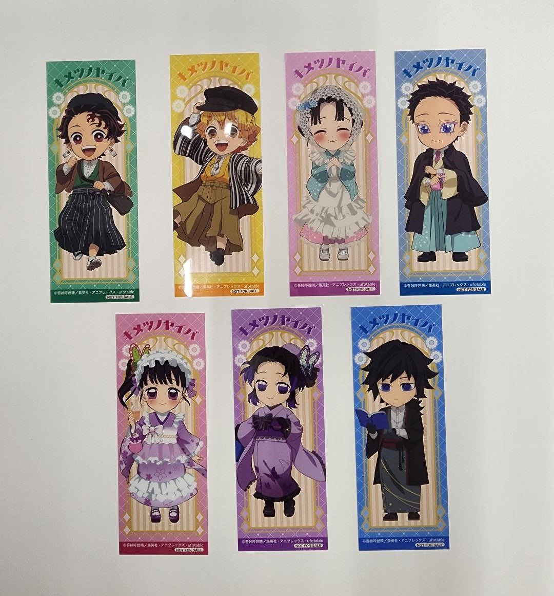 Demon Slayer Ufotable - Clear Bookmark Collection Complete Set of 7 Types