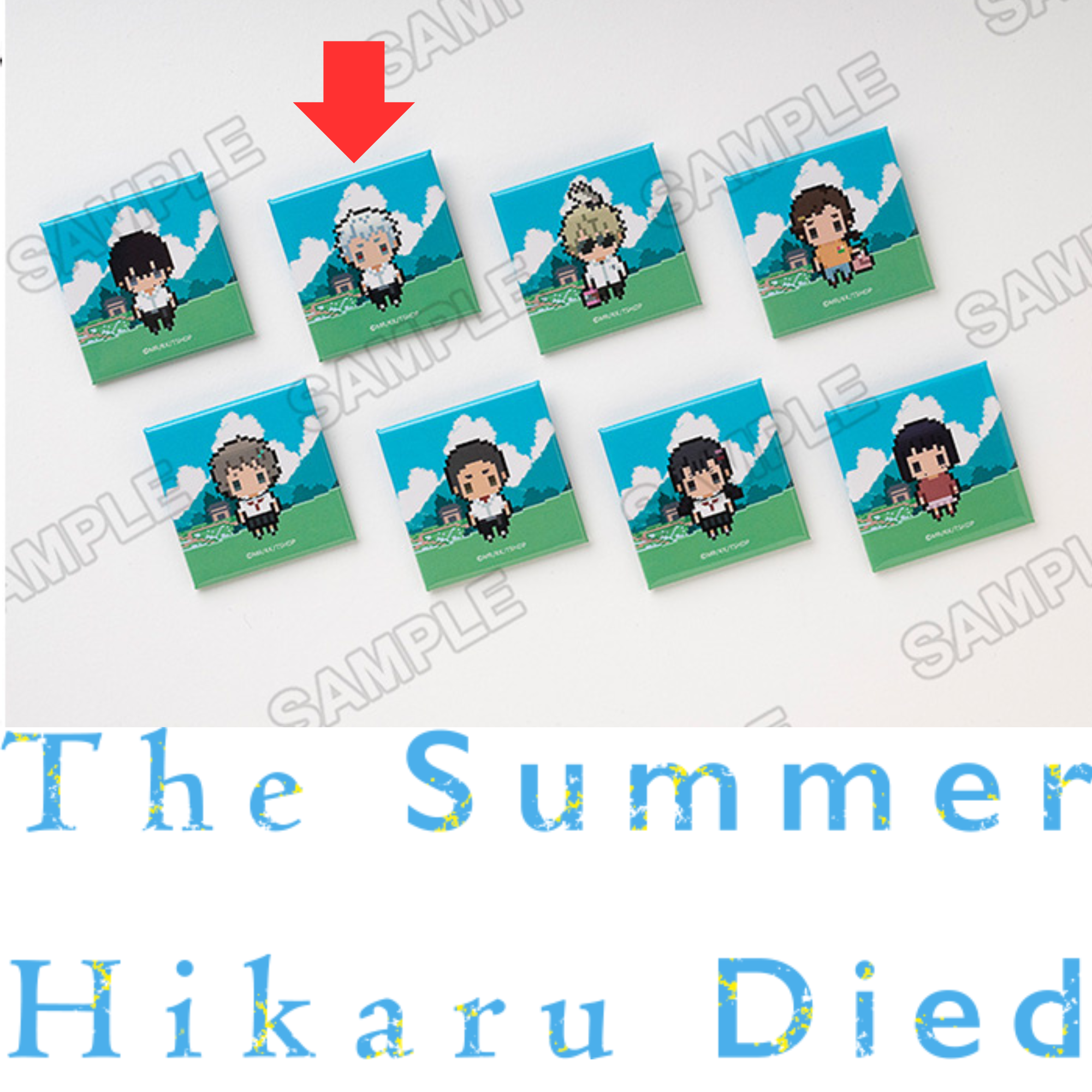 The Summer Hikaru Died Art Exhibition - Petit Bit Mini Square Can Badges (8 types) [Pre-Order Nov 2025]